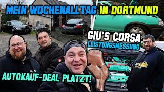 Mein Wochenalltag in Dortmund - Autodeal platzt, Besuch von Rafael + Giu's Corsa auf dem Prüfstand