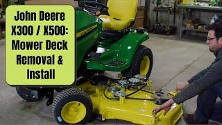 John Deere X300s / X500s – Mower Deck Removal & Installation Tutorial by Minnesota Equipment