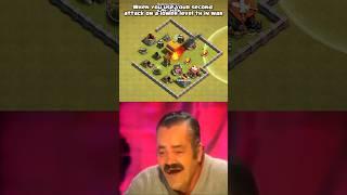 When you use your second attack on a lower level th in war ll Clash of clans ll #shorts #coc