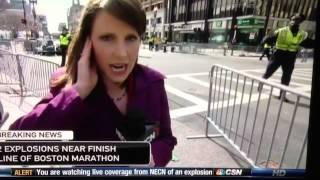 LIVE Coverage -Boston Marathon Bombing- Third Explosion