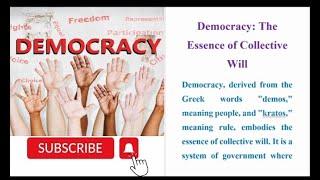 Democracy– English Essay│ Role of Democracy in Progress of a Country – English Essay│