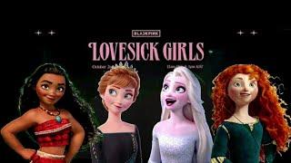 BLACKPINK - 'Lovesick girls' |AMV| Merida x Elsa x Anna x Moana