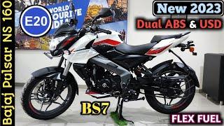 Bajaj Pulsar NS160 2023 Model | NS 160 E20 BS7 Review | Dual ABS & USD | Price & Mileage