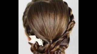 Valentines Heart Bun with Rope braid | Littleroseberry.com | Girl hairstyles