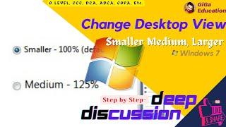 Adjust Display Percentage in Windows 7 || By GiGa Education