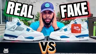 REAL vs FAKE MILITARY BLUE Air Jordan 4! WATCH BEFORE YOU BUY!