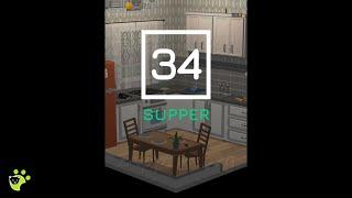 50 Tiny Room Escape 34 Supper (4/4 Cards) Full Walkthrough (Kiary Games)