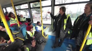 Lessons on an Arriva London bus for Ilford's Newbury Park Primary School children