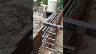 Balcony steel sequer bar railing design #viral #shorts