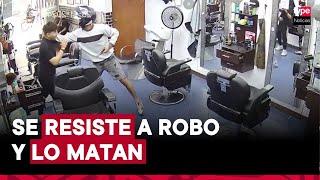 Cámaras de seguridad captan asesinato de barbero por resistirse a robo en Chorrillos