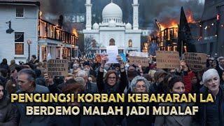 MASYA ALLAH ! RIBUAN WARGA AMERIKA MEMELUK ISLAM SETELAH BERDEMO DI DEPAN MASJID