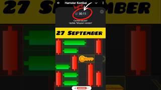 27 September !Puzzle Solved !#shorts#hamestercombat#xempire#viral hamester