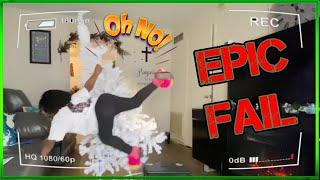 KEESHLINOOO 8 DAYS OF VLOGMAS  FIRST DAY EPIC FAIL- The Tree Broke ‍️ (Day 1)