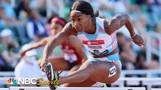 Keni Harrison runs year's fastest 100 hurdles to edge national title by .01 | NBC Sports