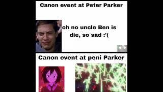 Peni Parker Canon event/ The end of Evangelion #peniparker #spiderman #acrossthespiderverse #anime