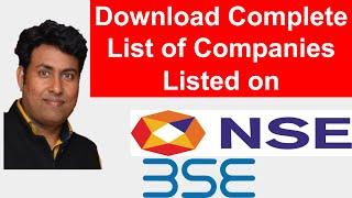 How to Download the complete list of Stocks listed on NSE and BSE? | Manish Bansal Tech