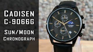 Cadisen C-9066G chronograph sun/moon quartz watch review #284 #gedmislaguna #cadisen #cadisenwatch