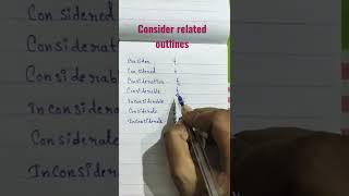 #Consider related outlines # Shorthand Dictation