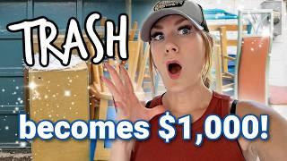 I turned TRASH into $1,000  FAST furniture flips!