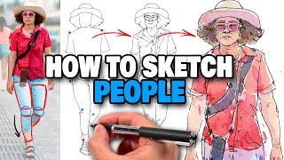 How To Sketch PEOPLE Loosely & Accurately!