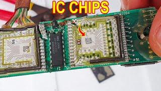 Old ceramic chip IC, I was hoping to find a large quantity of gold wire inside