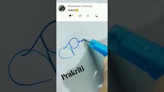 Prakriti name simple signature style ️️ #signature