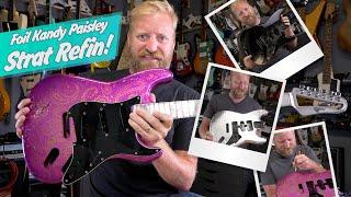 Refinishing a guitar with kitchen foil /// Foil + Kandy + Paisley = a fun project I don't regret