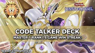 5-0 Streak! Master 1 Rank Code Talker Deck (Sept. 2023) - Yu-Gi-Oh! Master Duel