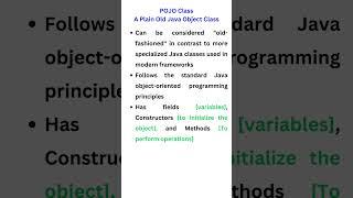 POJO Class - Plain Old Java Object Class || Java Interview Question ||  Selenium Java