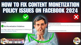 How To Fix Content Monetization Policy Issues On Facebook|Remove Policy Violation(NewUpdate 11/2024)