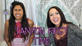TEACHING MY FRIEND HOW TO USE A TAMPON FOR THE FIRST TIME!