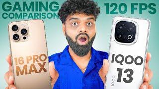 120 FPS BGMI - iQOO 13 vs iPhone 16 Pro Max  Kon Jitega?