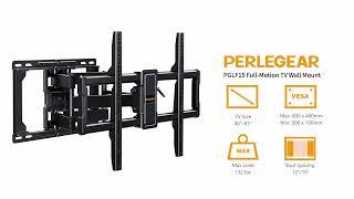 Step-By-Step Installation Guide for Perlegear PGLF15  UL-Listed Full Motion TV Wall Mount