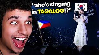 Famous Korean Singer Performs FILIPINO SONG!