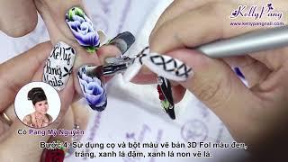 Cách vẽ cọ bản 3d – Học nail | KellyPang Nail