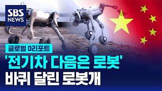 중국 '전기차 다음은 로봇'…바퀴 달린 로봇개 / SBS / #D리포트