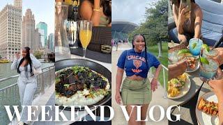 VLOG | WEEKEND IN CHICAGO, ROOFTOP BAR, BEARS GAME, DINNER & A VIEW, GNO + MORE