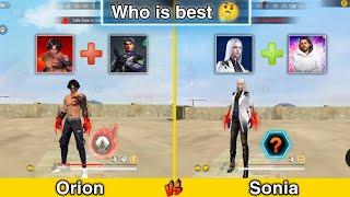 Orion vs Sonia ability test  new chareter secret  ability test after update free fire