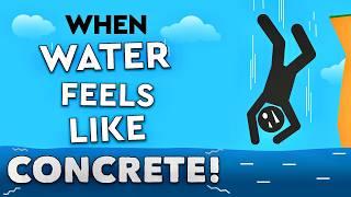 At What Height Does a Fall into Water Feel like Concrete? DEBUNKED