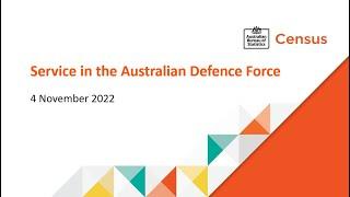 2021 Census data seminar - Service in the Australian Defence Force