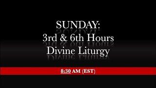 8:30 AM (EST) Sunday - 3rd & 6th Hours, Divine Liturgy