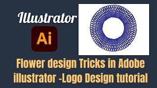 Flower design Tricks in Adobe illustrator  Logo Design tutorial