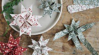 How to fold a Christmas star – DIY by Søstrene Grene