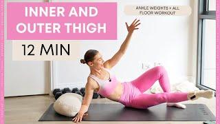 12 MIN ALL FLOOR PILATES: toning glutes, inner and outer thighs 