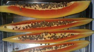 EASY WAY TO SLICE RIPE PAPAYA || BUHAY PROBINSYA