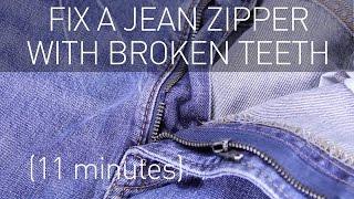 Fix a Jean Zipper with Broken Teeth