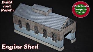 Tutorial:Build and Paint Engine Shed/Painting Guide/Bemalung Lokschuppen 1/72/WW2/Wargame Terrain