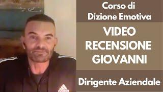 Recensione Corso di Dizione Emotiva & Public Speaking di Caruso Speaker: testimonianza di Giovanni