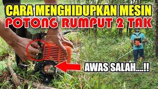 CARA MENGHIDUPKAN MESIN POTONG RUMPUT 2 TAK #REDFOX