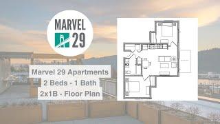 2*1B Floor Plan Virtual Tour - Marvel 29 Apartments